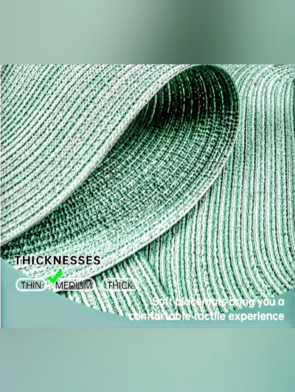 Woven Oval Placemat Set Of 6 in Sage Green - ⭐️NEW⭐️
